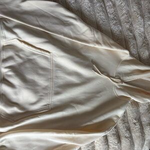 Cream Hoodie with Front Pocket